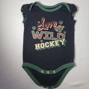 MN WILD NHL Baby Girl Hockey Fan 1 Pc. Bodysuit 0-3M